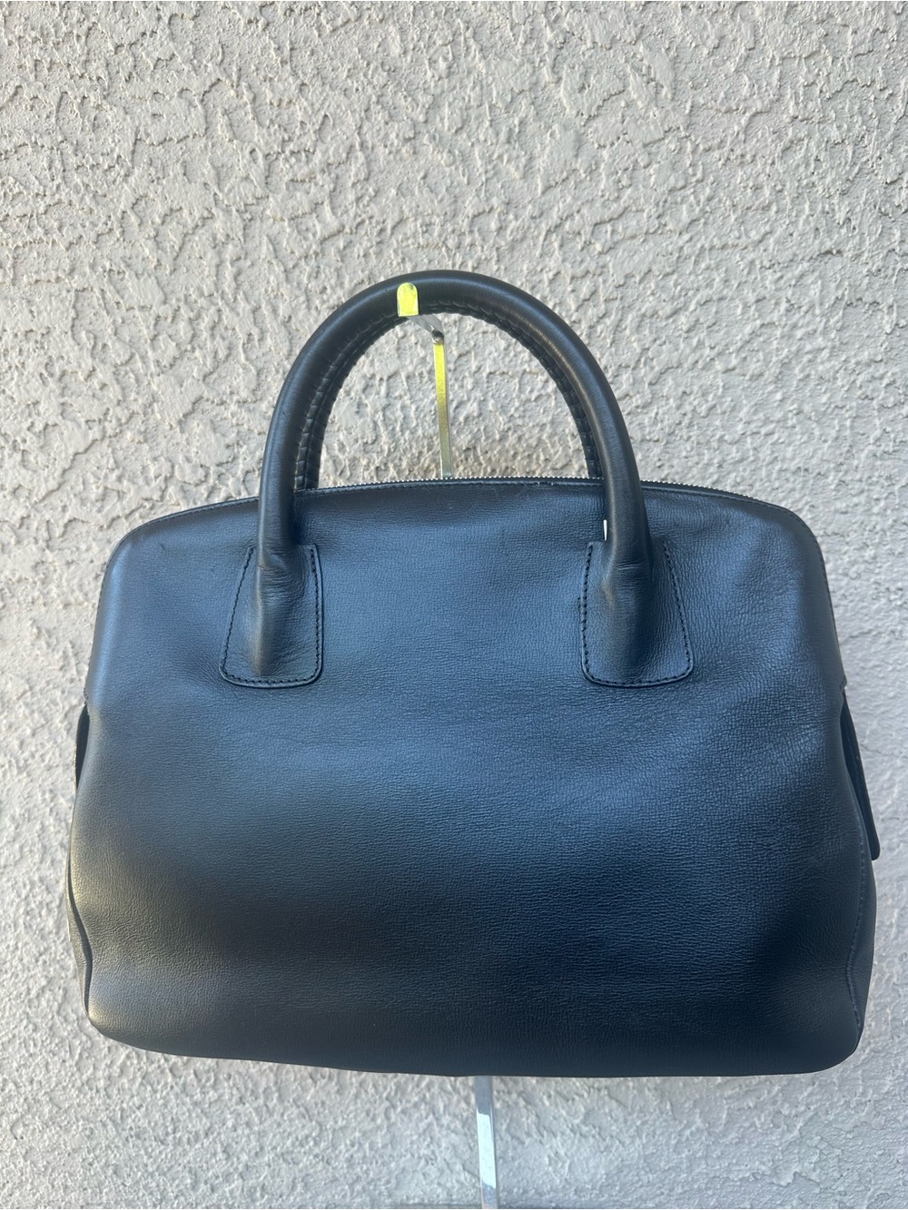 BALLY Classic Black Leather Top-Handle Bag (missing key)